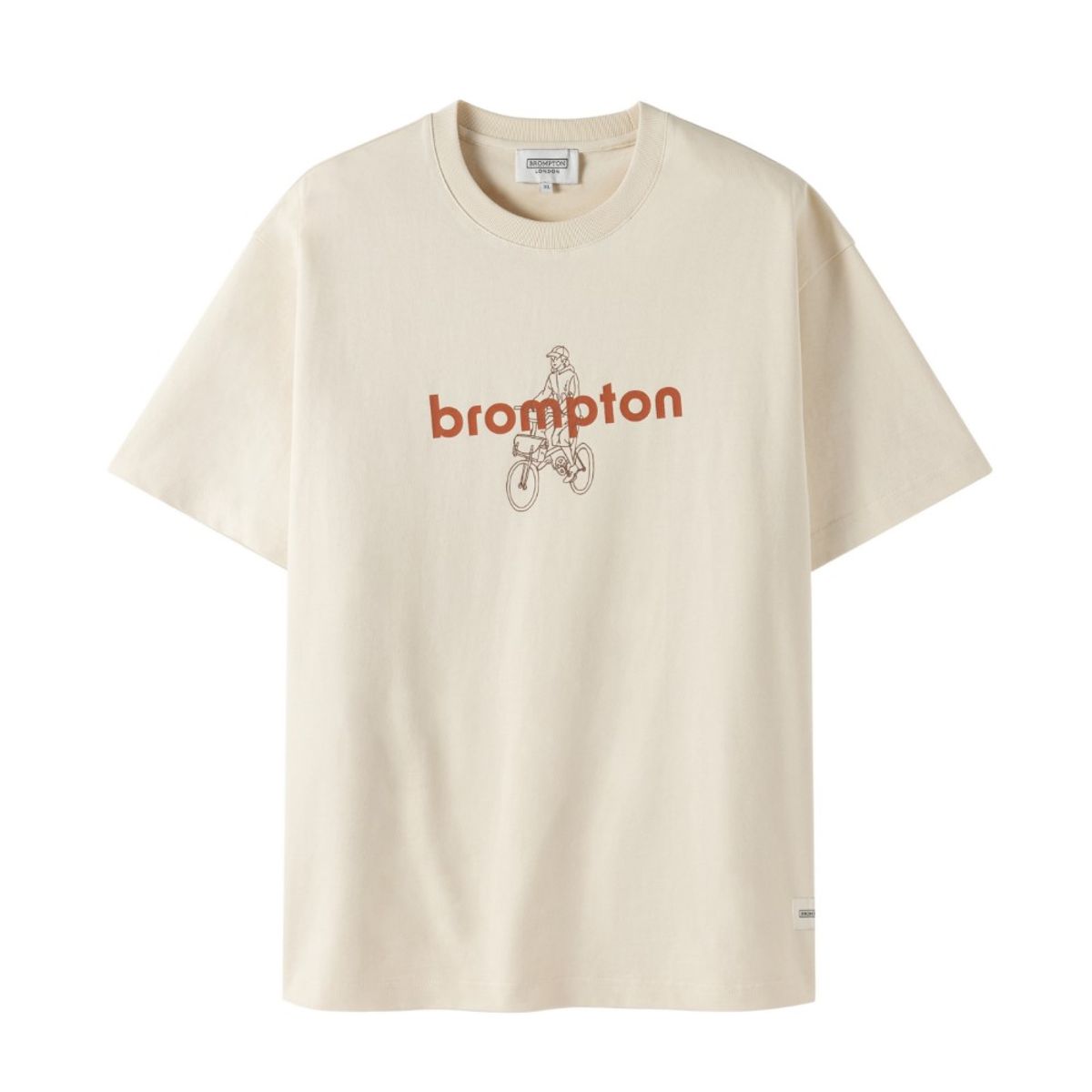 브롬톤 런던(BROMPTON LONDON) BROMPTON RIDER GRAPHIC T-SHIRT - L/BEIGE (P252UTS436)
