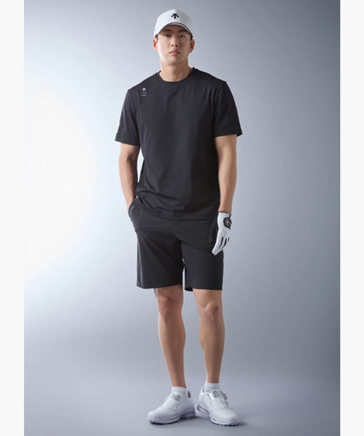 데상트 골프(DESCENTE GOLF) 남성 우븐 아웃포켓 반바지 (DQ11MFSP31)