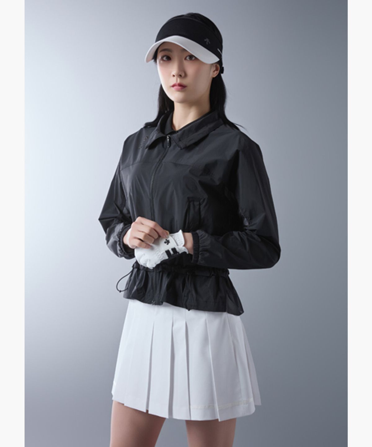 데상트 골프(DESCENTE GOLF) 여성 중힙기장 메쉬 하이브리드 점퍼 (DQ21WFBL41)