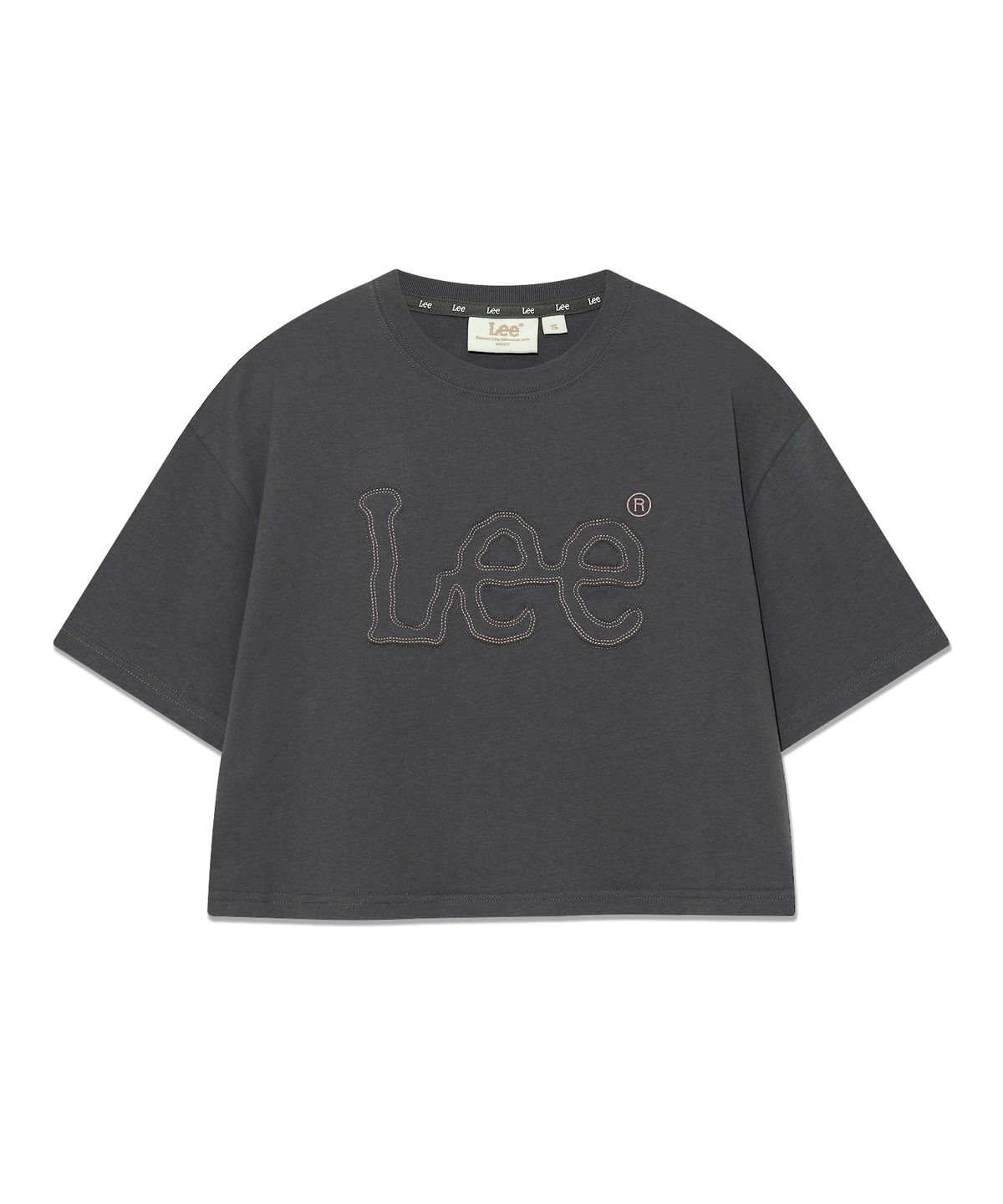 리(LEE) 우먼 아플리케 빅 트위치 로고 티셔츠 챠콜