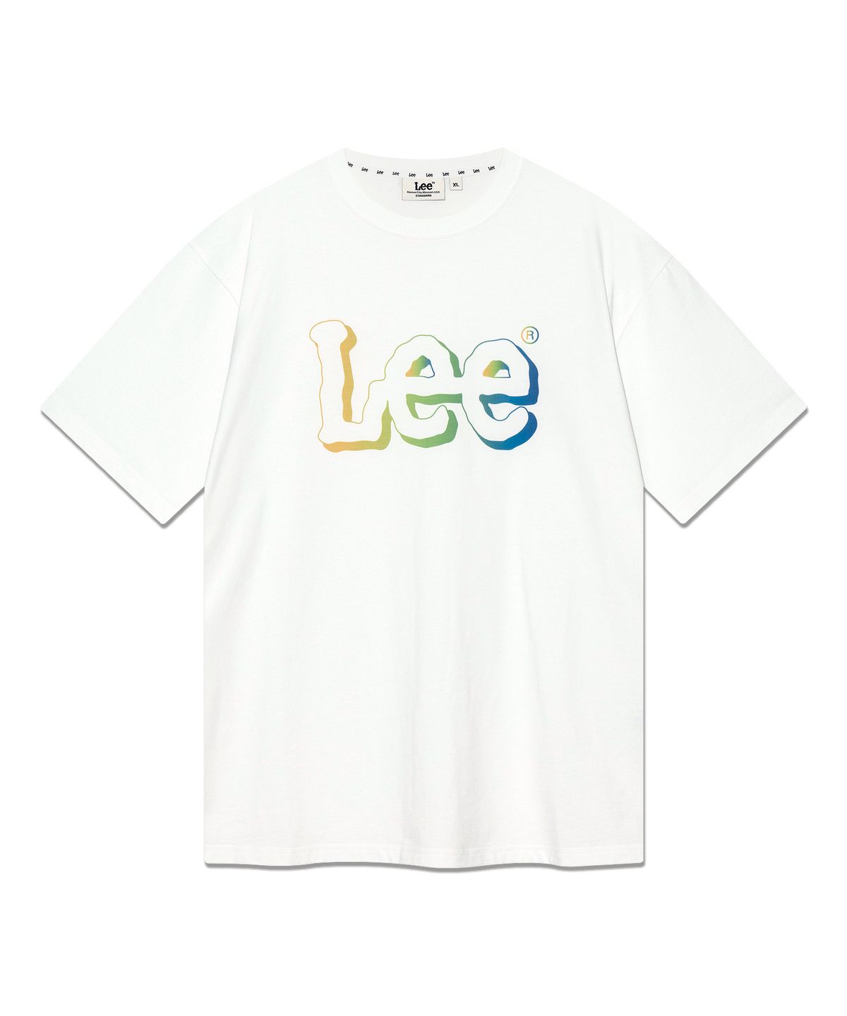 리(LEE) 그라데이션 트위치 로고 티셔츠 화이트