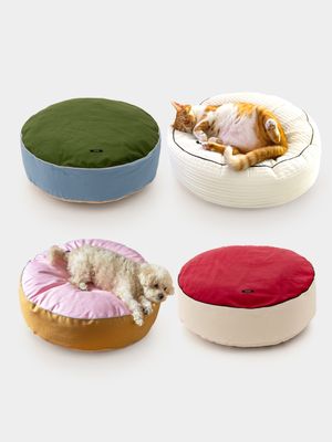 튼튼한 면 고양이 강아지 원형 쿠션 커버