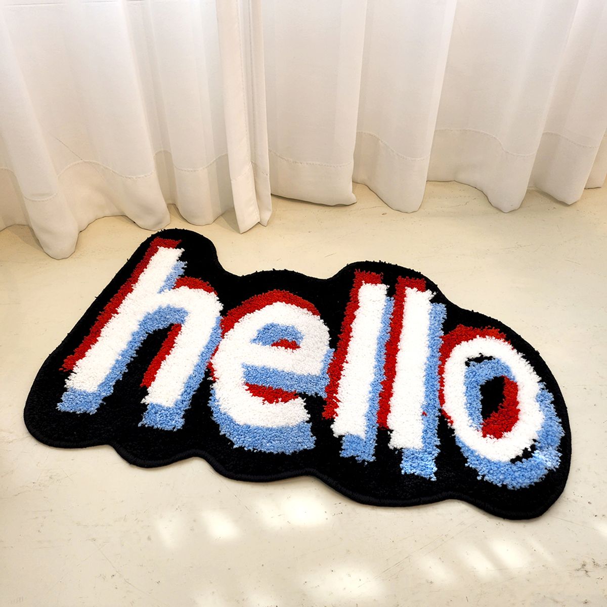 포시엘라(POSIELLA) 미니 러그 자카드 발매트 HELLO
