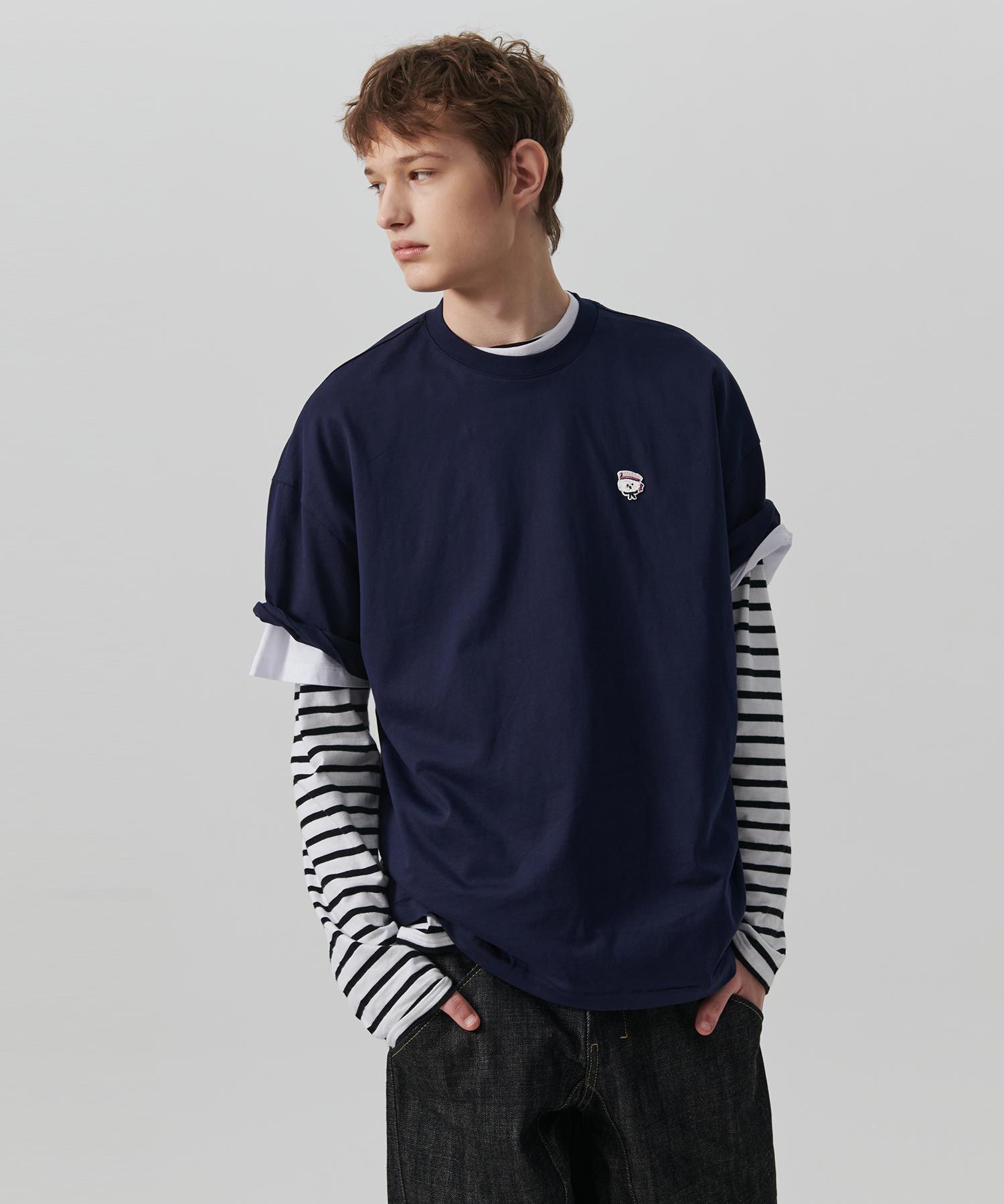 beyondclosetのBonjour Dog Wappen Short Sleeve T-Shirt 全3色 MUSINSA | BEYOND CLOSET Bonjour Dog Wappen Short Sleeve T