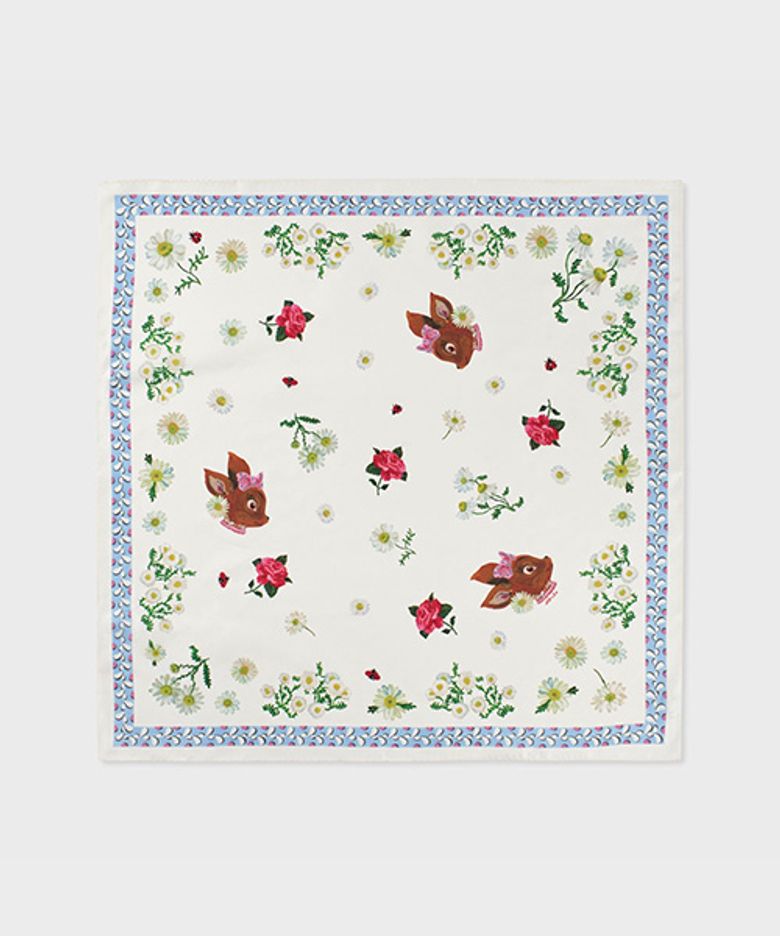 NAT silk scarf tete bambi