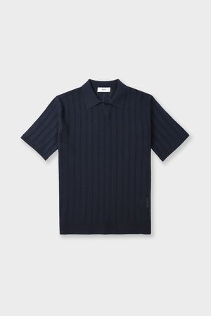 크로쉐 오픈카라 티에리 니트 네이비 BN4MSW852NY