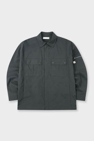 나일론 트러커 셔츠자켓 그레이 BN4MBA691GY