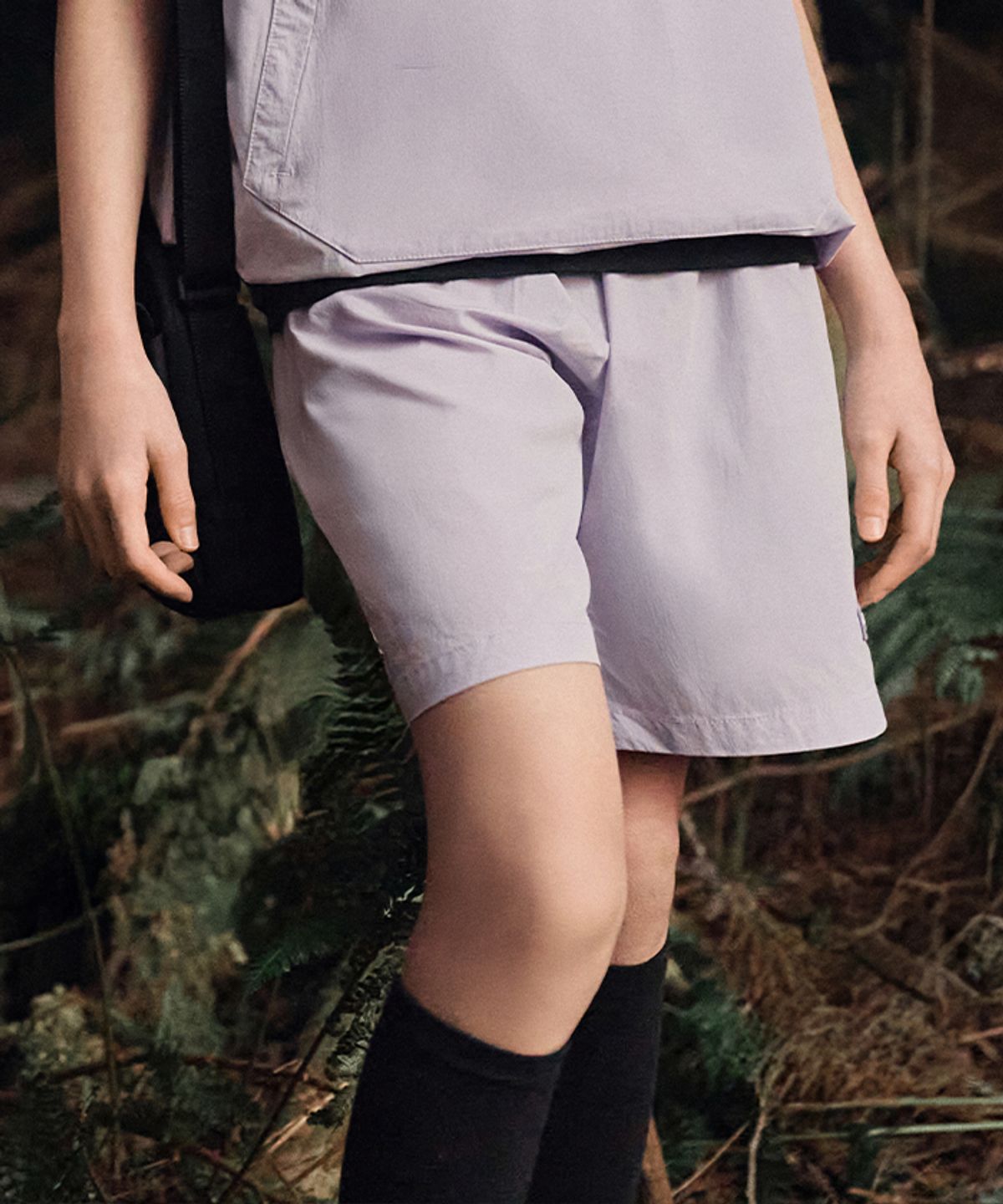 디스커버리 키즈(DISCOVERY KIDS) 키즈 프레시벤트 경량 우븐 에센셜 트레이닝 반바지 (L.VIOLET)