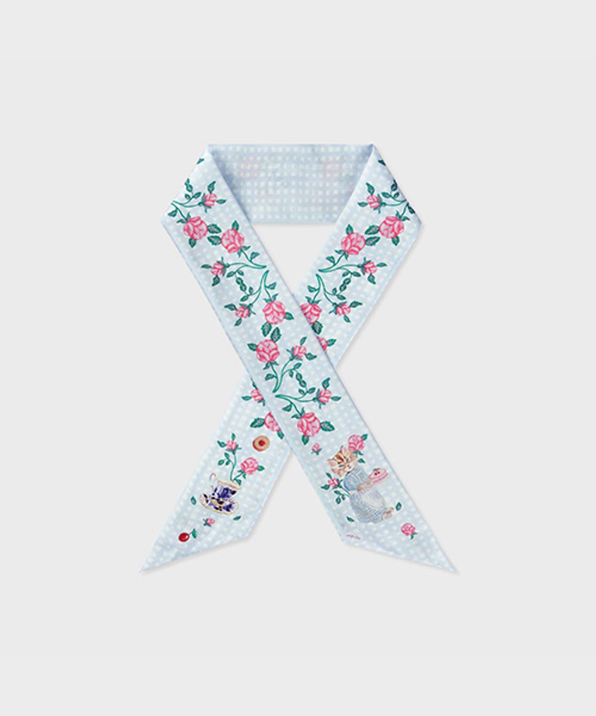 삭스어필(SOCKS APPEAL) NAT twilly silk scarf cake cat