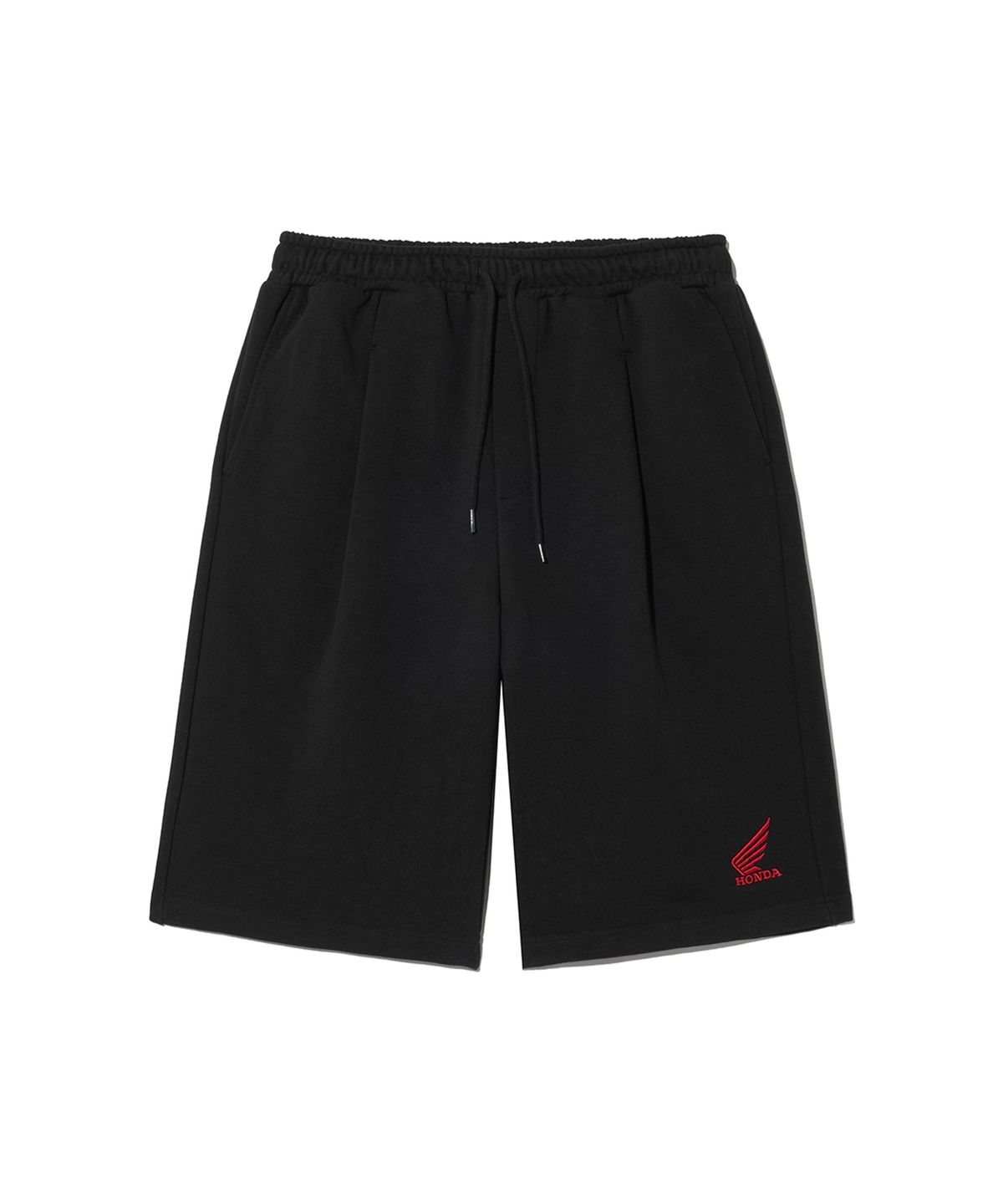 핍스 모터사이클(PHYPS MOTORCYCLE) Honda Original Wing logo Bermuda Sweat Pants_Black