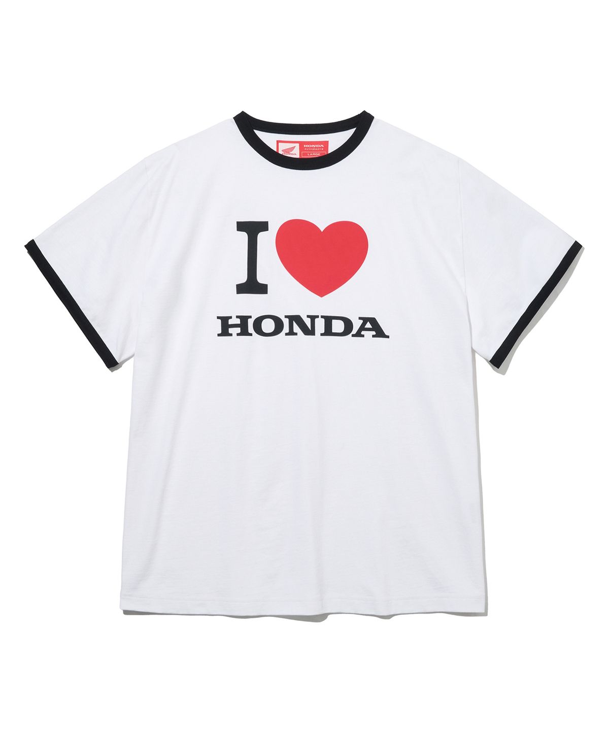 핍스 모터사이클(PHYPS MOTORCYCLE) I Love Honda Ringer T-shirt_White