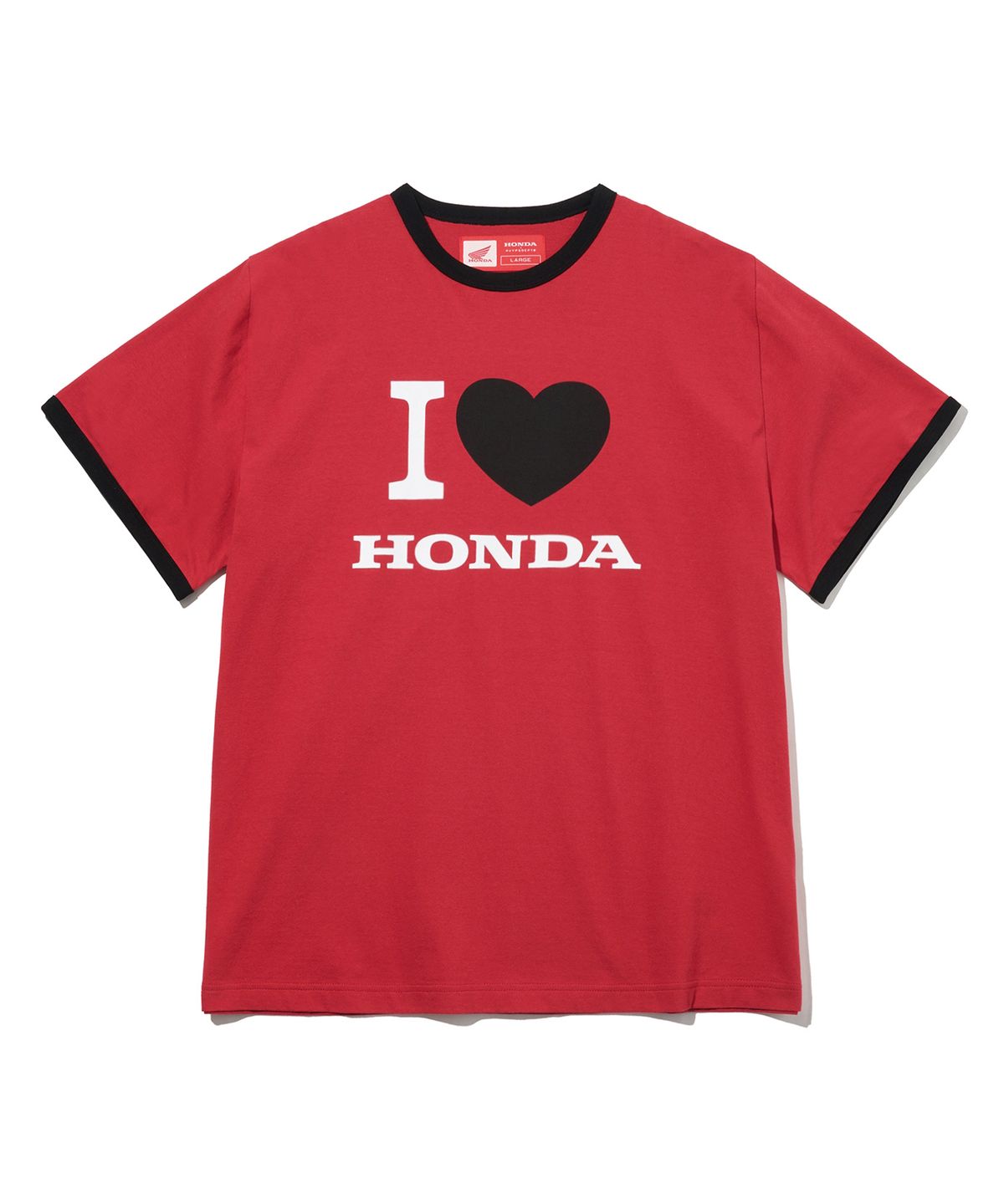 핍스 모터사이클(PHYPS MOTORCYCLE) I Love Honda Ringer T-shirt_Red