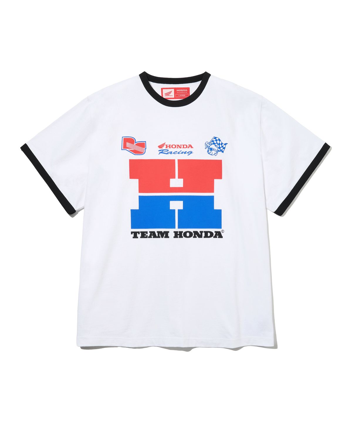 핍스 모터사이클(PHYPS MOTORCYCLE) H Logo Ringer T-shirt_White