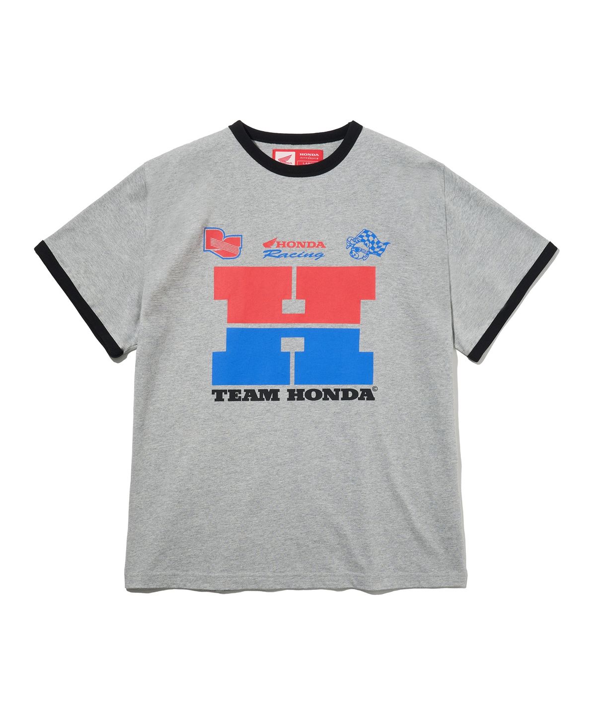 핍스 모터사이클(PHYPS MOTORCYCLE) H Logo Ringer T-shirt_Gray