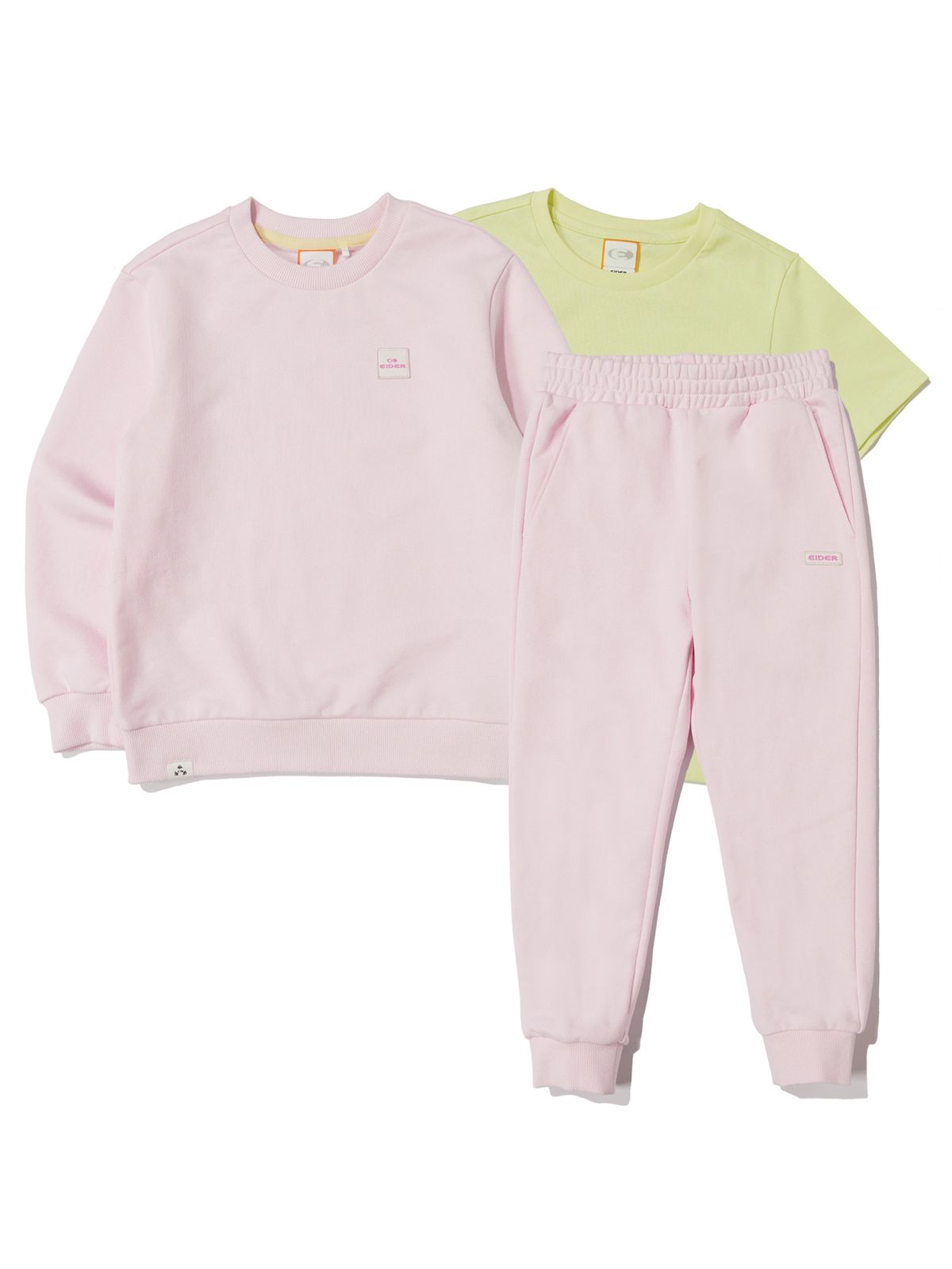 아이더(EIDER) ESSENTIAL (에센셜) 키즈 UNI MTM 3PCS 세트_Light Pink