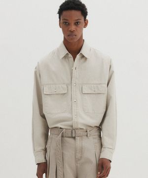 바이오 워시드 셔츠 베이지