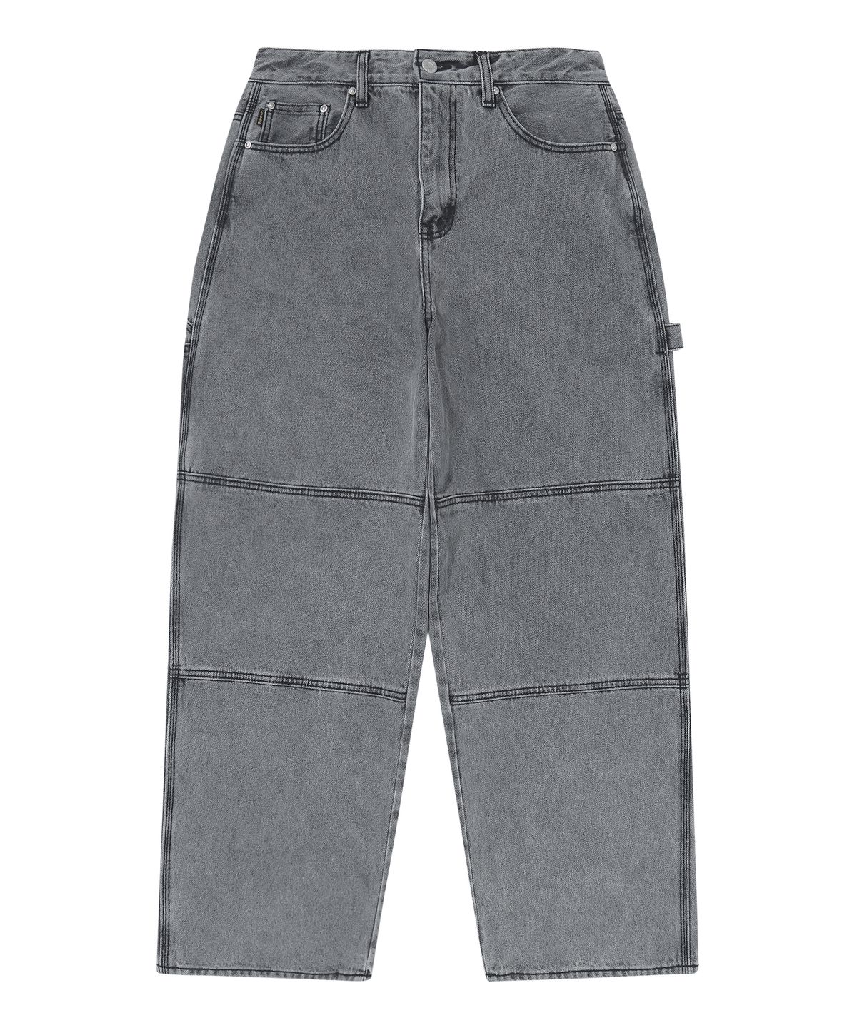 슈퍼드라이(SUPERDRY) 데님 더블니 카펜터 팬츠 그레이