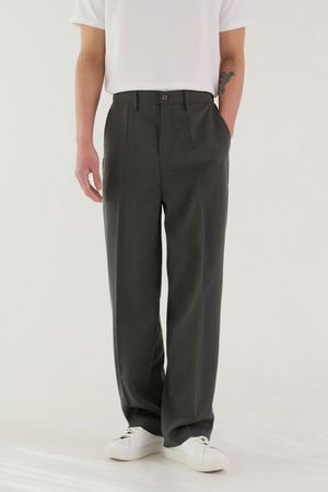 데일리 세미와이드 하프밴딩 슬랙스