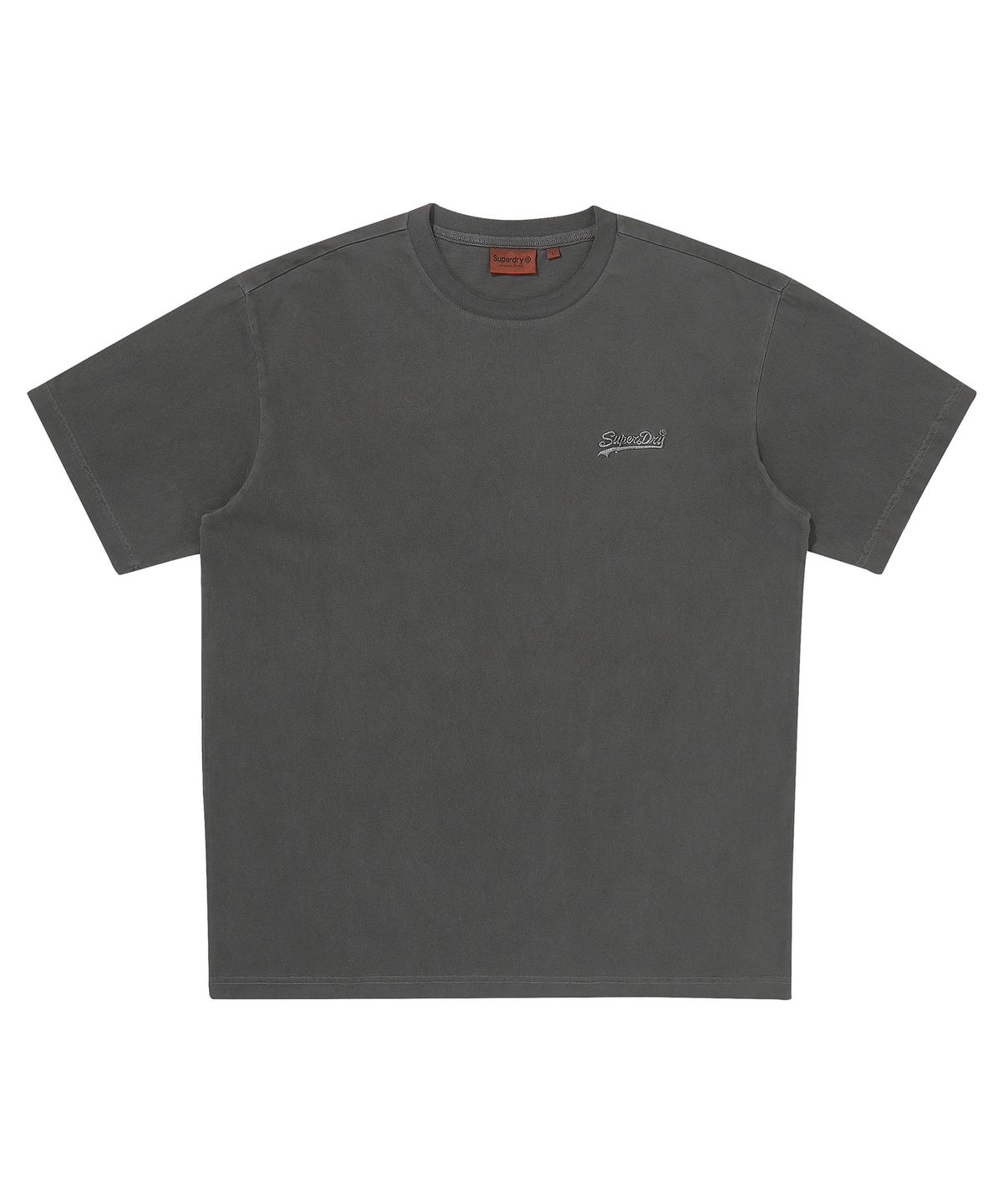 슈퍼드라이(SUPERDRY) 스몰 빈티지 로고 워시드 티셔츠 다크 그레이
