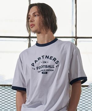 풋볼 레터링 링거 숏슬리브 화이트 GA5627 WH