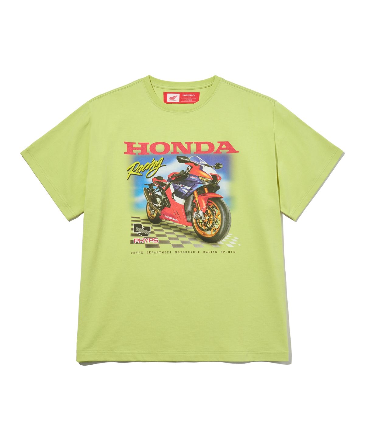 핍스 모터사이클(PHYPS MOTORCYCLE) Honda Racing Fire Blade T-shirt_Lemon Yellow