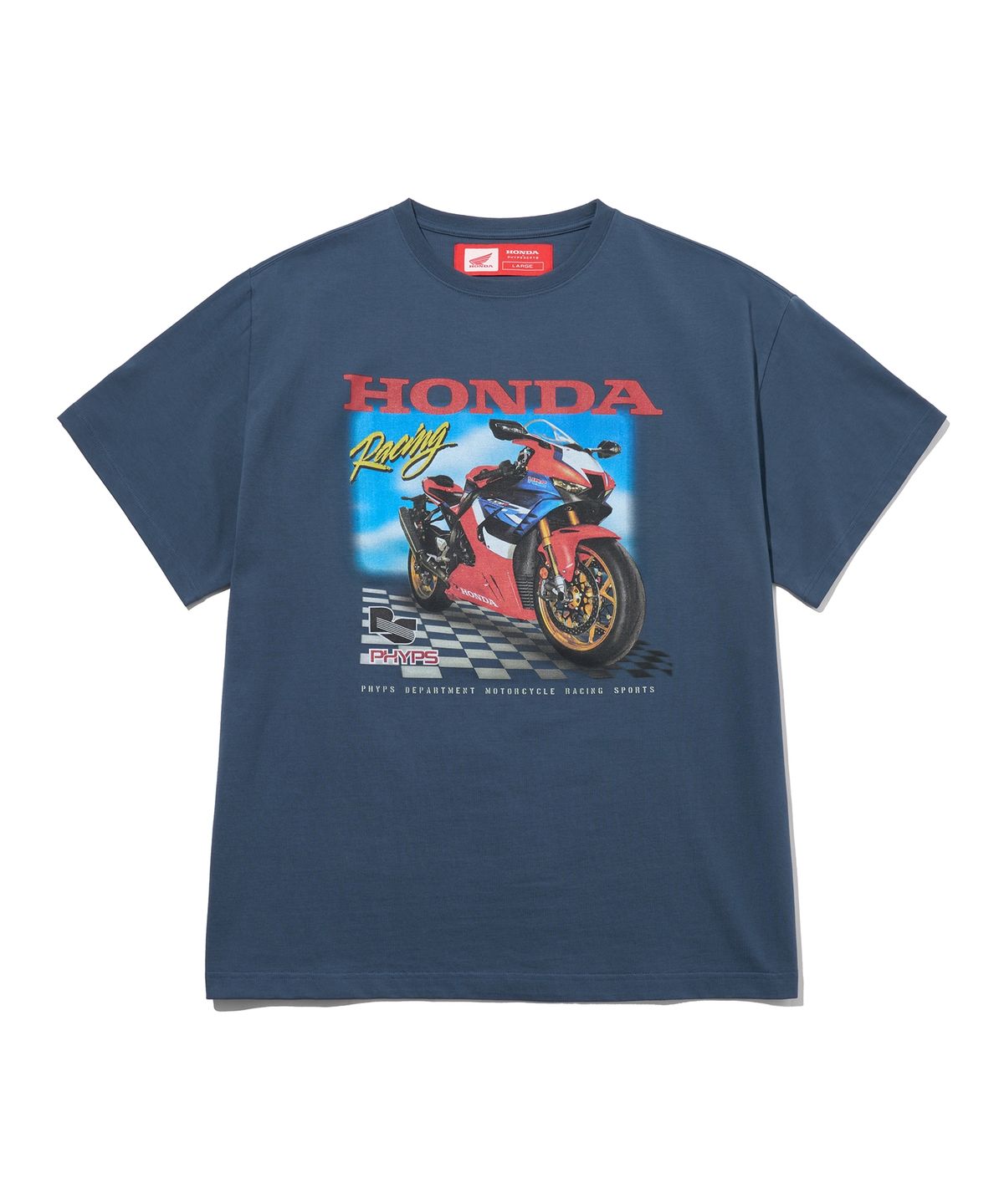 핍스 모터사이클(PHYPS MOTORCYCLE) Honda Racing Fire Blade T-shirt_Green Blue