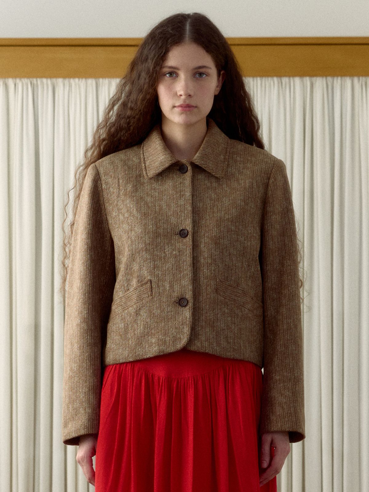 시엔느(SIENNE) German Knitted Jacket (Brown)