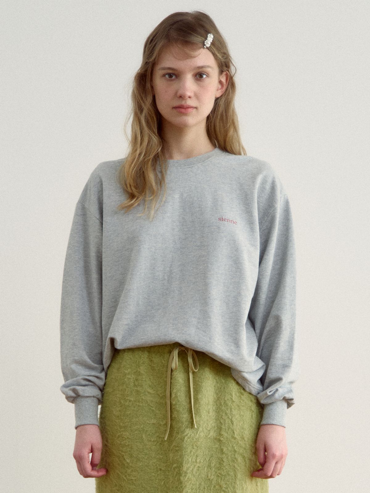시엔느(SIENNE) Sienne Basic T-shirt (Melange Gray)
