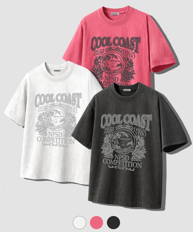 [2PACK] 쿨 코스트 피그먼트 오버핏 티셔츠 3COLOR