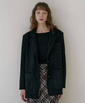 신세틱 스웨이드 데일리 자켓 [블랙]