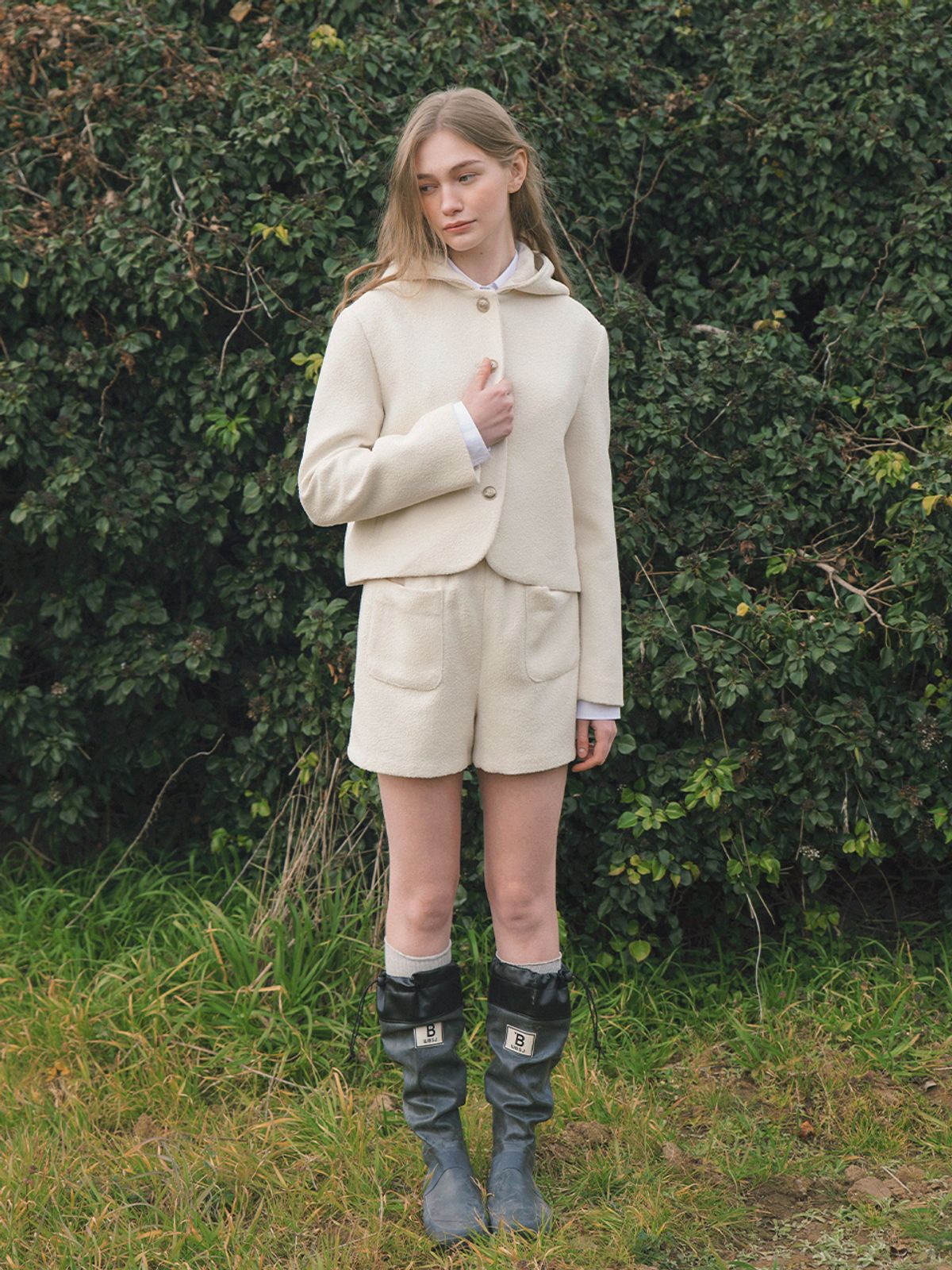 르니나(LENINA) IRENE banding short pants_IVORY