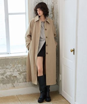 맥시 코튼 맥 코트 [베이지]