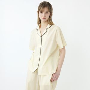 모아 무지 여성 잠옷 세트 크림