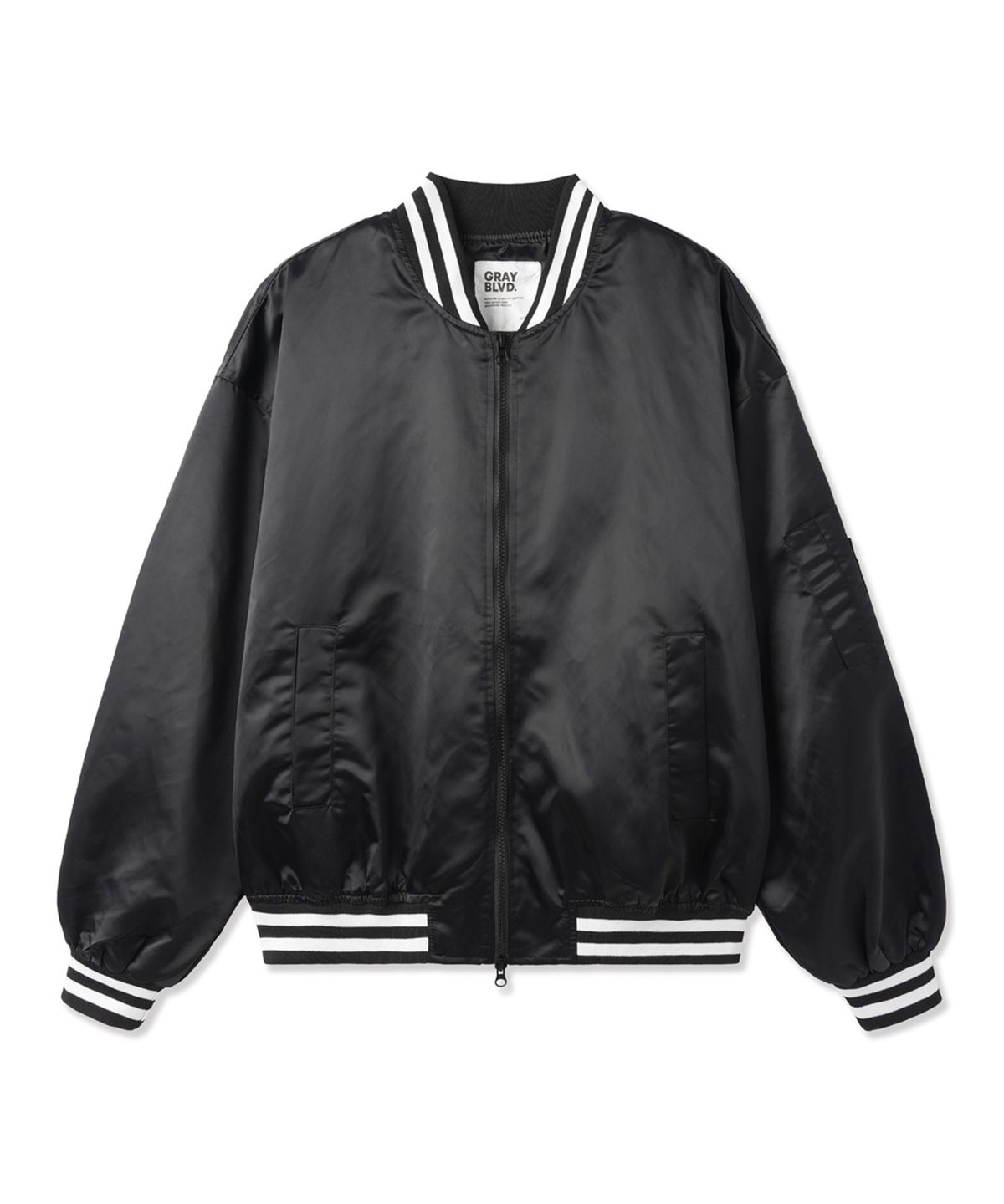 그레이블러밧(GRAYBLVD) 티티 바시티 자켓 GKAJK63(BLACK)