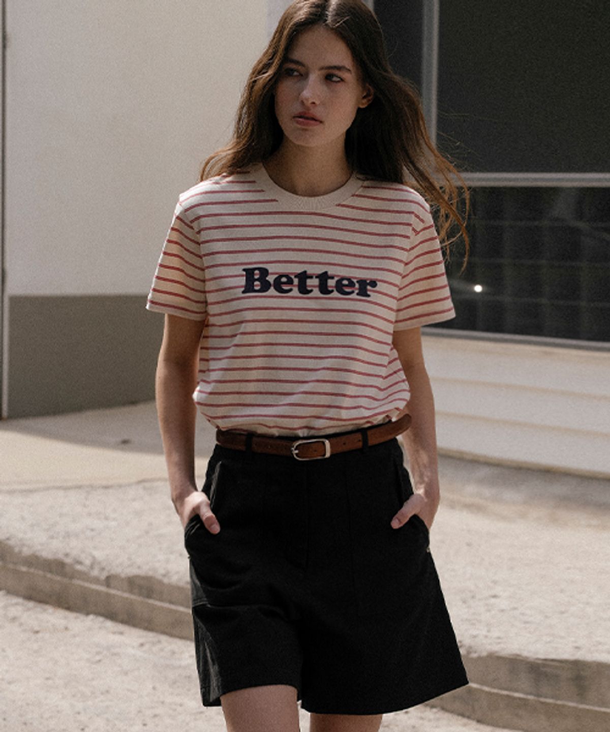 노운베러(KNOWNBETTER) Better printed stripe T-shirt_[3color]