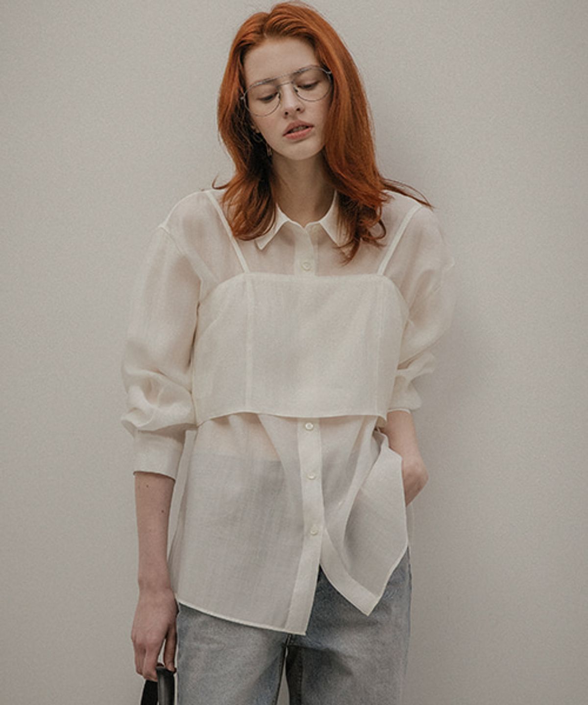노운베러(KNOWNBETTER) Silky bustier blouse set_[3color]