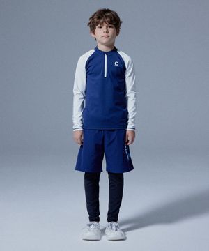 체커보드 래쉬가드 반집업 셋업 네이비 CK2502RG58NA