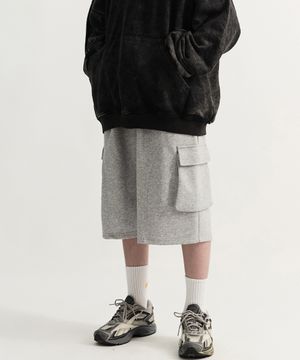 버뮤다 카고 하프 스웻 팬츠(그레이)