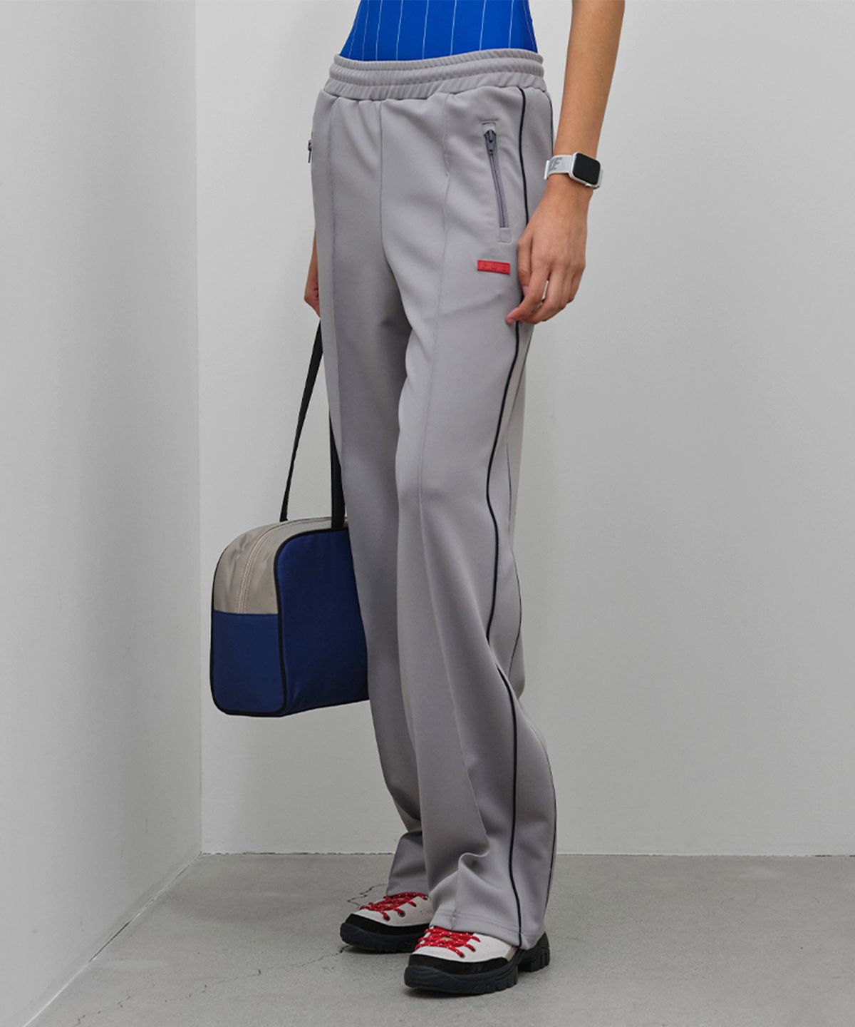 피오팔(PO8) RETRO FLEX TRACK PANTS - GREY