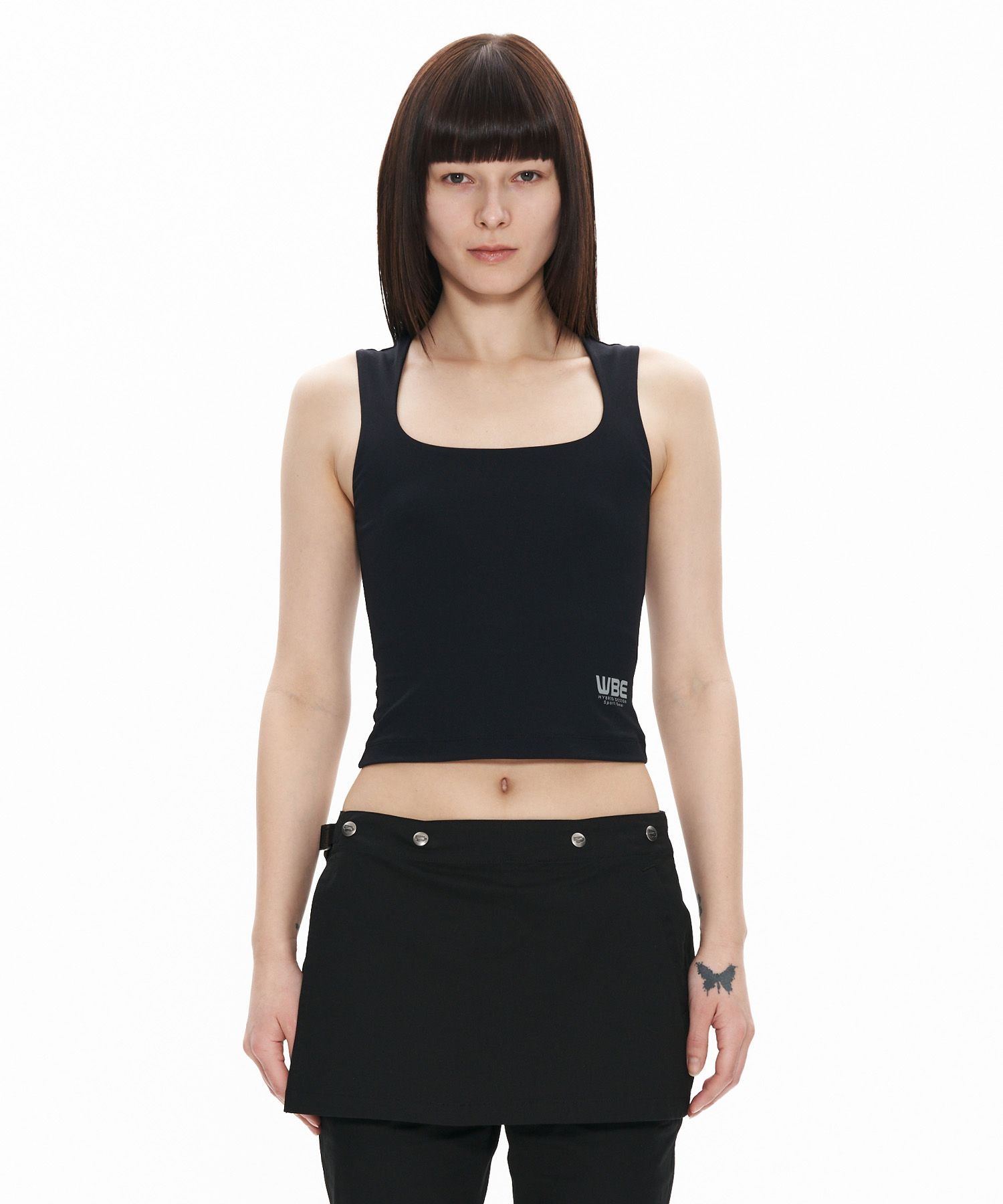 【WELLBEING EXPRESS】 Square Neck Sleeveless / 追跡付 MUSINSA公式 | WELLBEING EXPRESS Square Neck Sleeveless Black