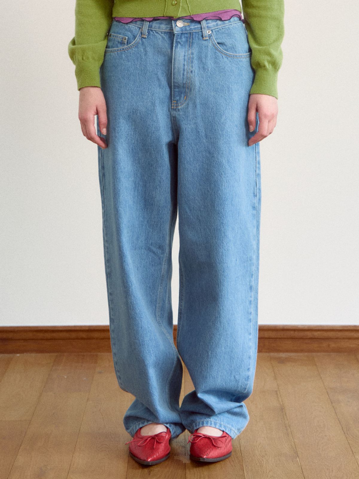 시엔느(SIENNE) Old fashioned Denim Pants (Blue)