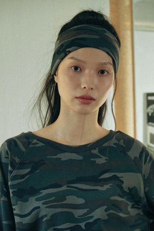 카모플라쥬 헤어 밴드_차콜