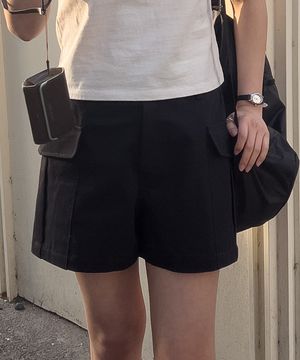 카고 포켓 베이직 반바지_블랙