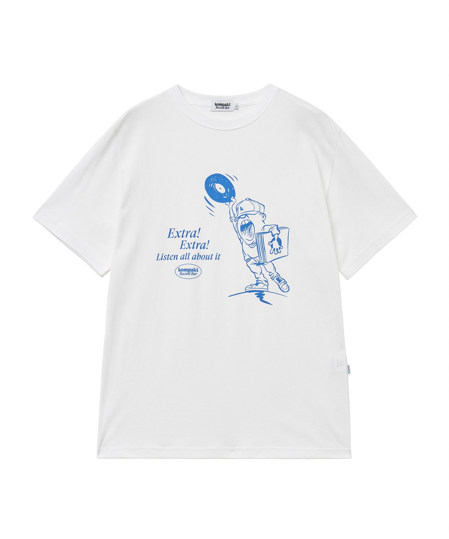 ★COMPAKT RECORD BAR★ BIG BASS Tshirt White MUSINSA | KOMPAKT RECORD BAR New Symbol T-Shirts - White/Red