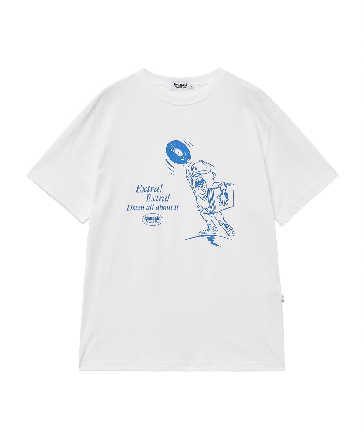 콤팩트 레코드 바(KOMPAKT RECORD BAR) KRB Extra Extra T-shirt - White