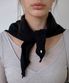 펀칭 코튼 스카프 - 블랙