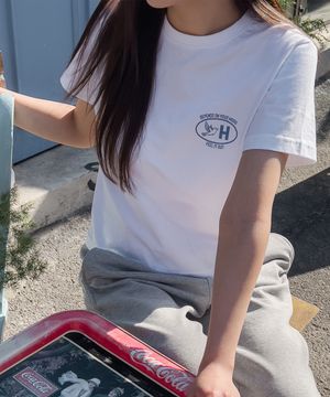 FEEL IT OUT 슬림 반팔티_화이트