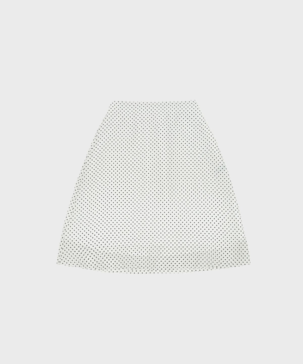 쿠키시(KOOKEESEE) 앤 도트 미디 스커트_아이보리