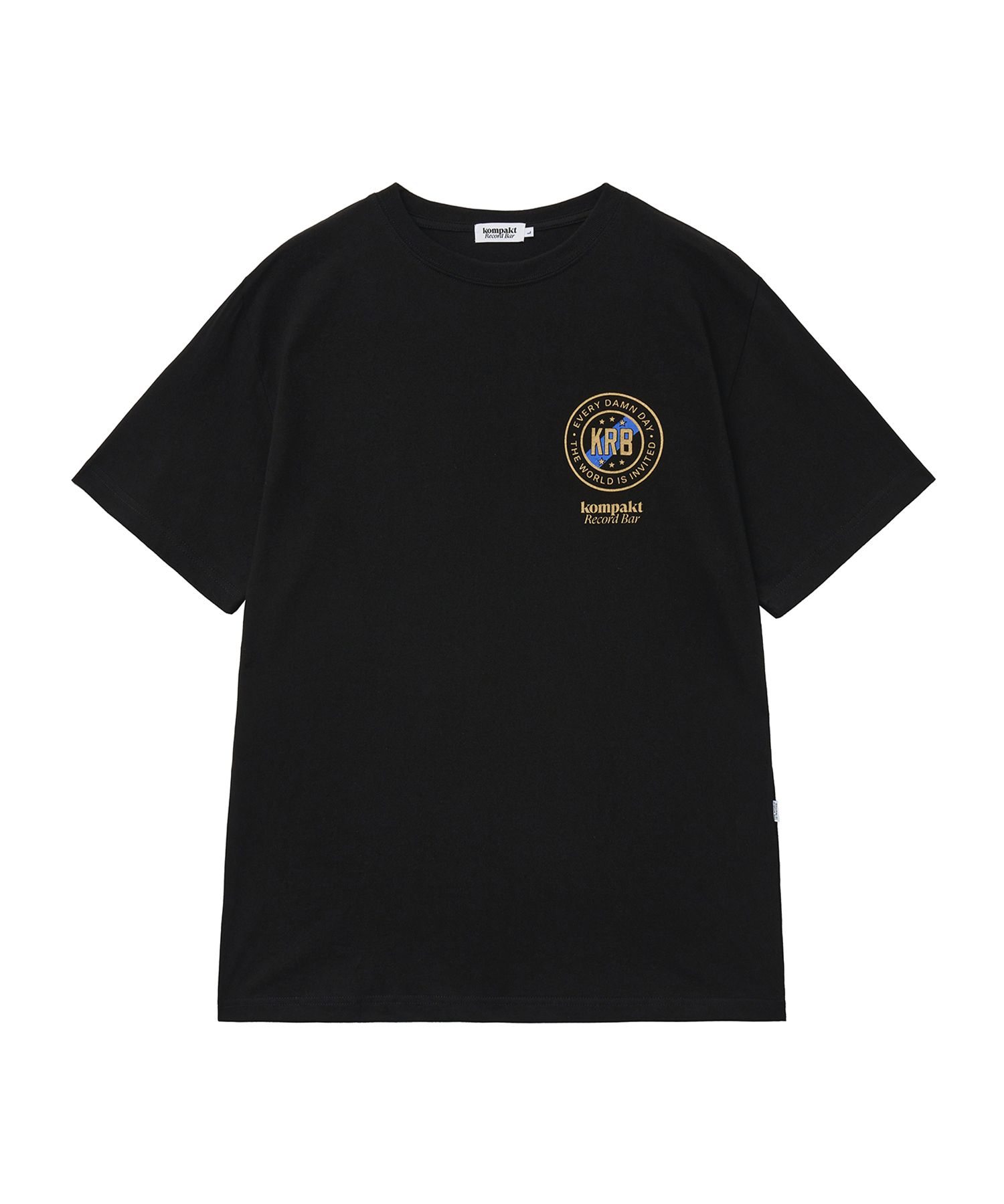 MUSINSA | KOMPAKT RECORD BAR KRB Crest Logo T-shirt - Black