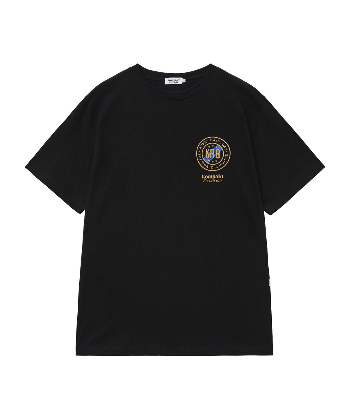 콤팩트 레코드 바(KOMPAKT RECORD BAR) KRB Crest Logo T-shirt - Black